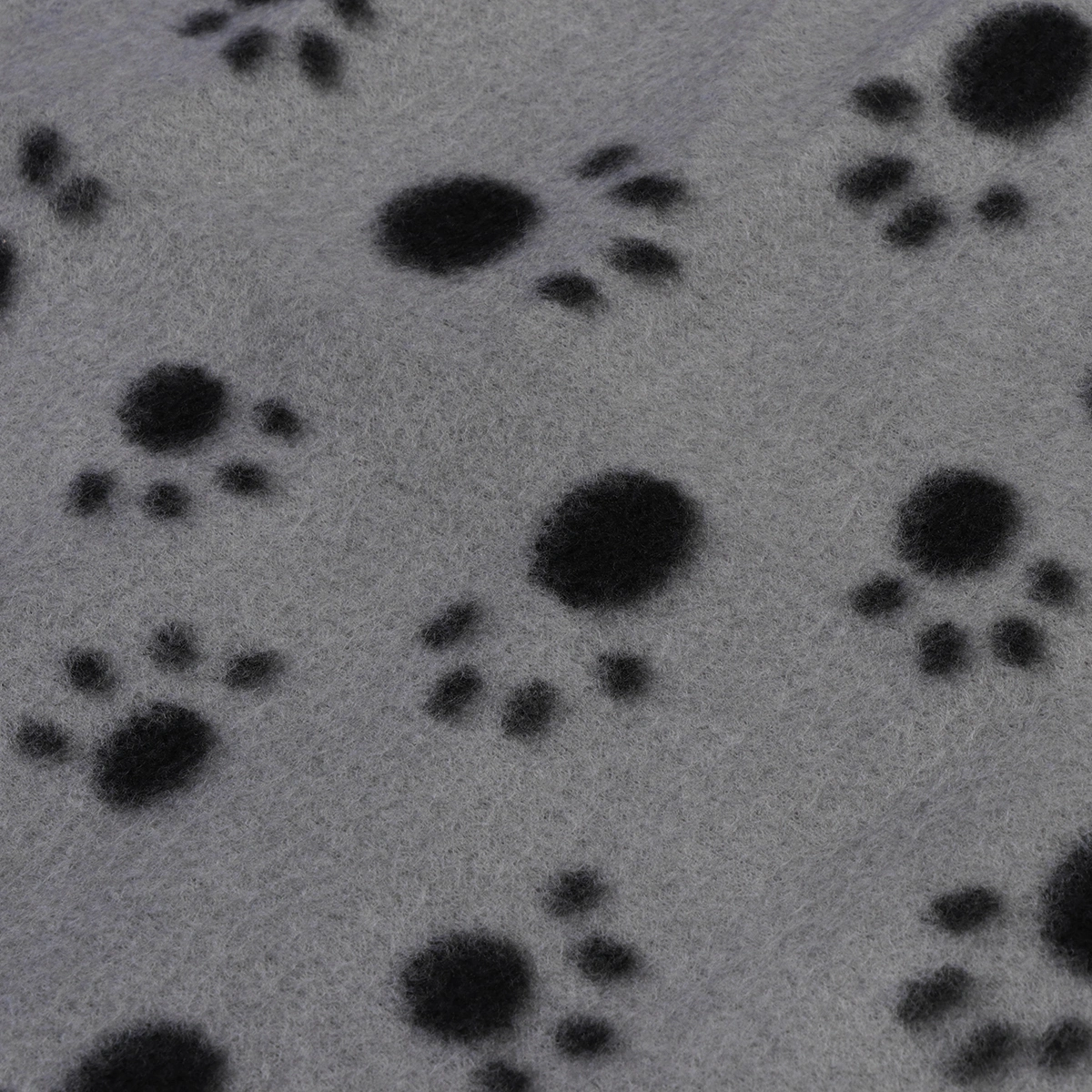 Pet Blanket for Dog Cat Animal Paw Double-sided Fleece Blankets All Year Round Puppy Kitten Bed Sleep Mat 60x70cm (Grey Background with Black Paws)
