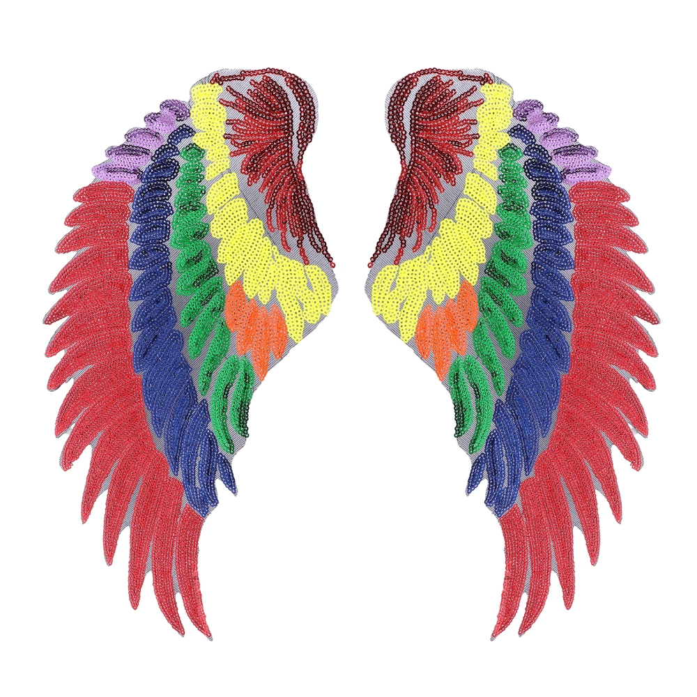 1 Pair Angel Wings DIY Patches Clothes Handcrafts Embroidered Sewing Patches