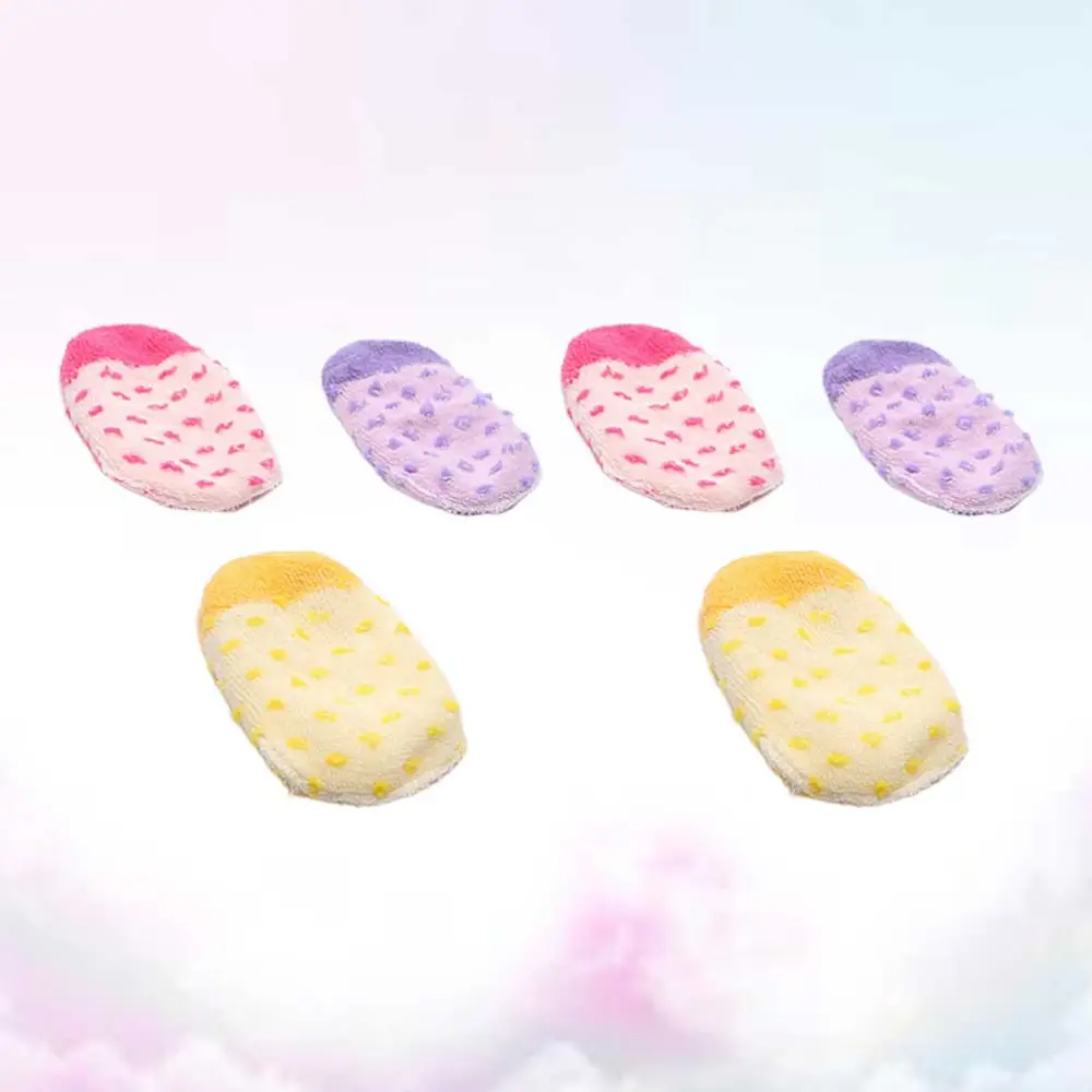 3 Pairs of Winter Warm Floor Socks Anti-Skid Prewalker Thicken Shallow Mouth Shoes Baby Boat Socks Random Color