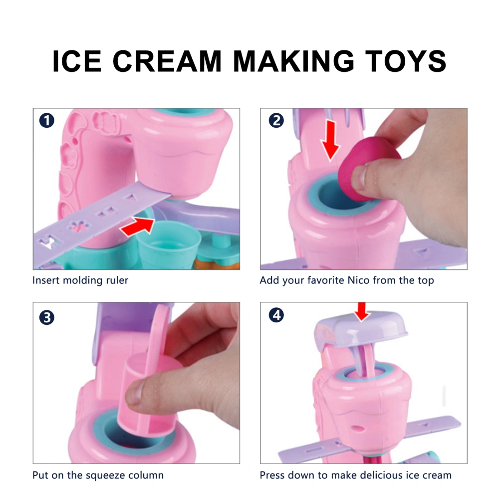 1 Set Simulation Play House Toy Ice Cream Making Toy Set Education Plaything