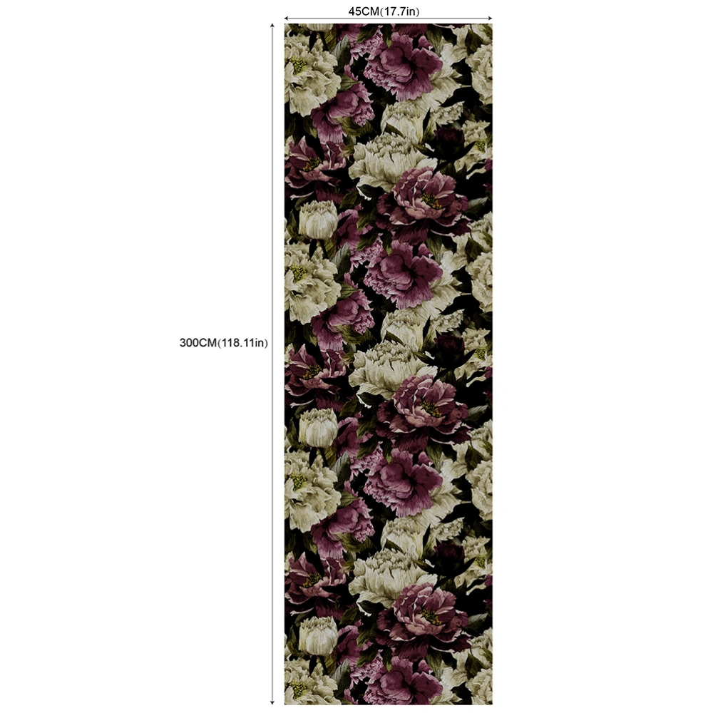 1 Set Floral Wallpaper Flowers Wall Art Decoration Sticker Removable Wallpaper