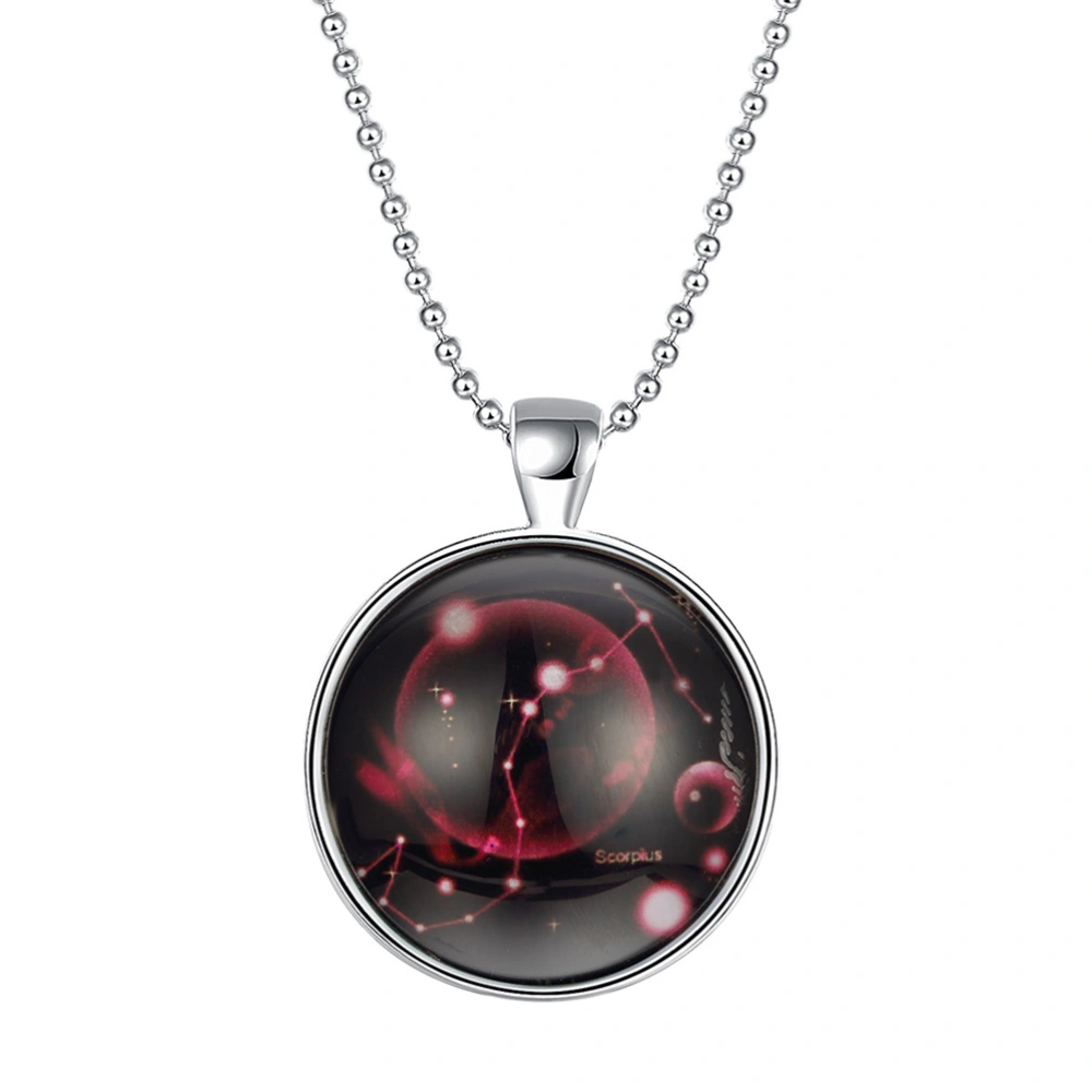 Noctilucent Pendant Necklace Glow in the Dark Jewelry with Picutre of Scorpio