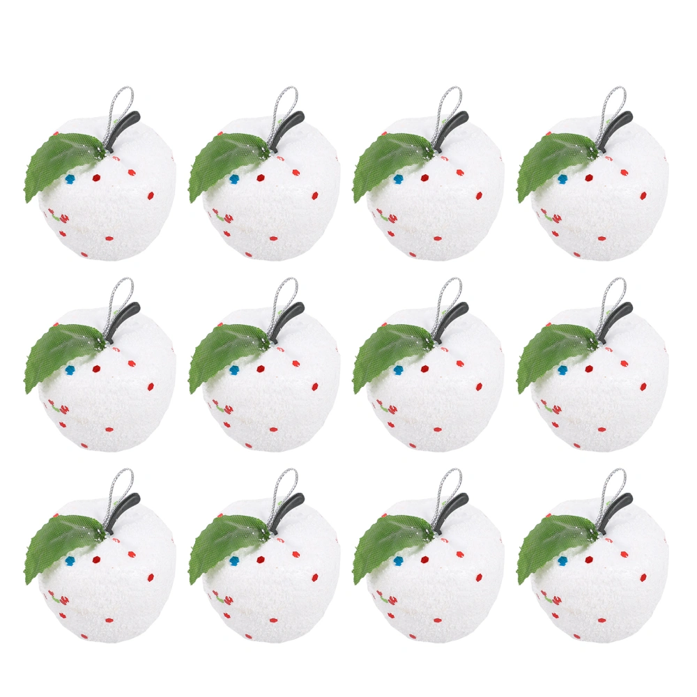 12Pcs Christmas Hanging Pendant Foams Apple Decor Christmas Tree Decoration