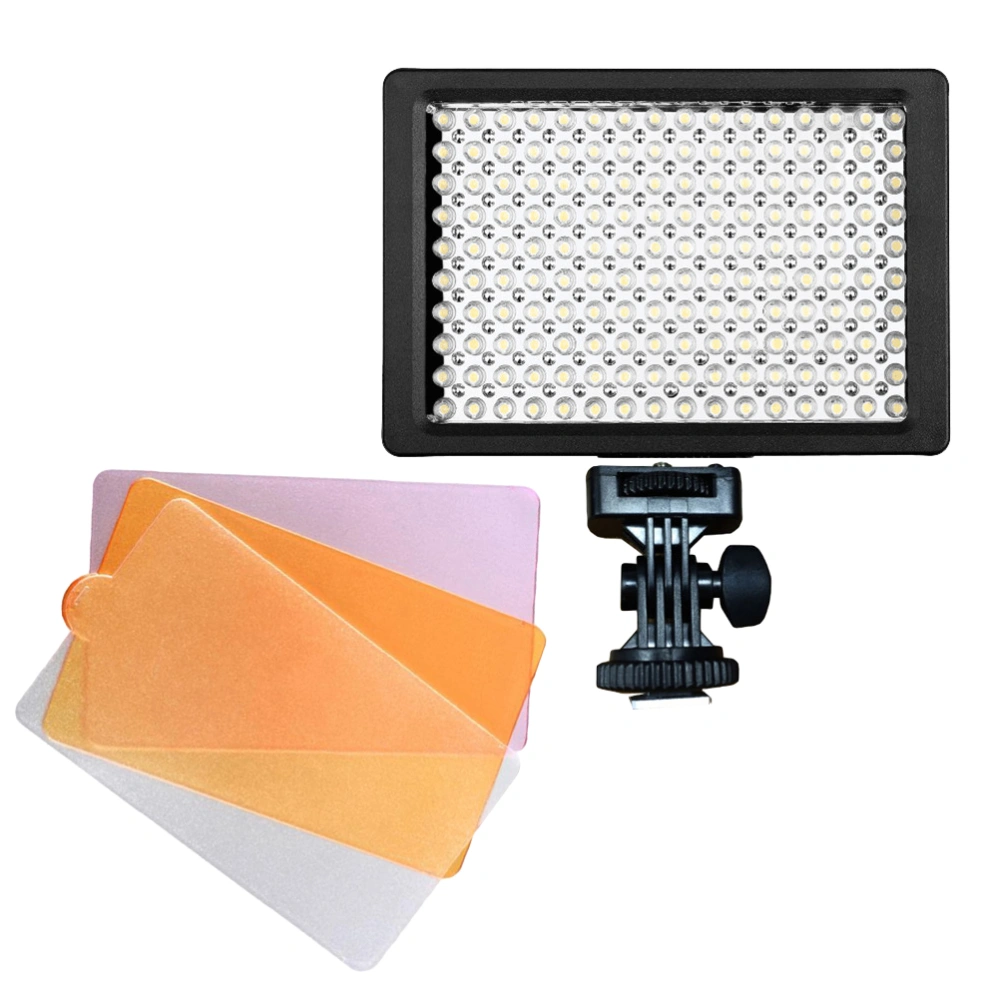 Video Light LED 160 Dimmable Ultra High Power Panel Digital Camera LED Light for Nikon Pentax Panasonic and Olympus Digital SLR JGG2161 (Black)