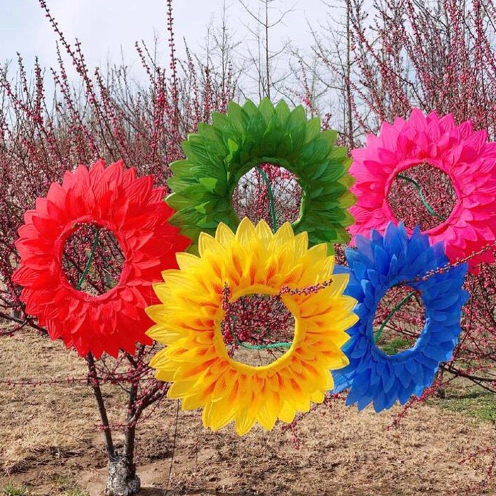 Creative Sun Flower Headgear Head Cover Lovely Sunflower Face Cover Kindergarten Sports Games Props Accessory for Decor Use (70cm, Adult Pattern)