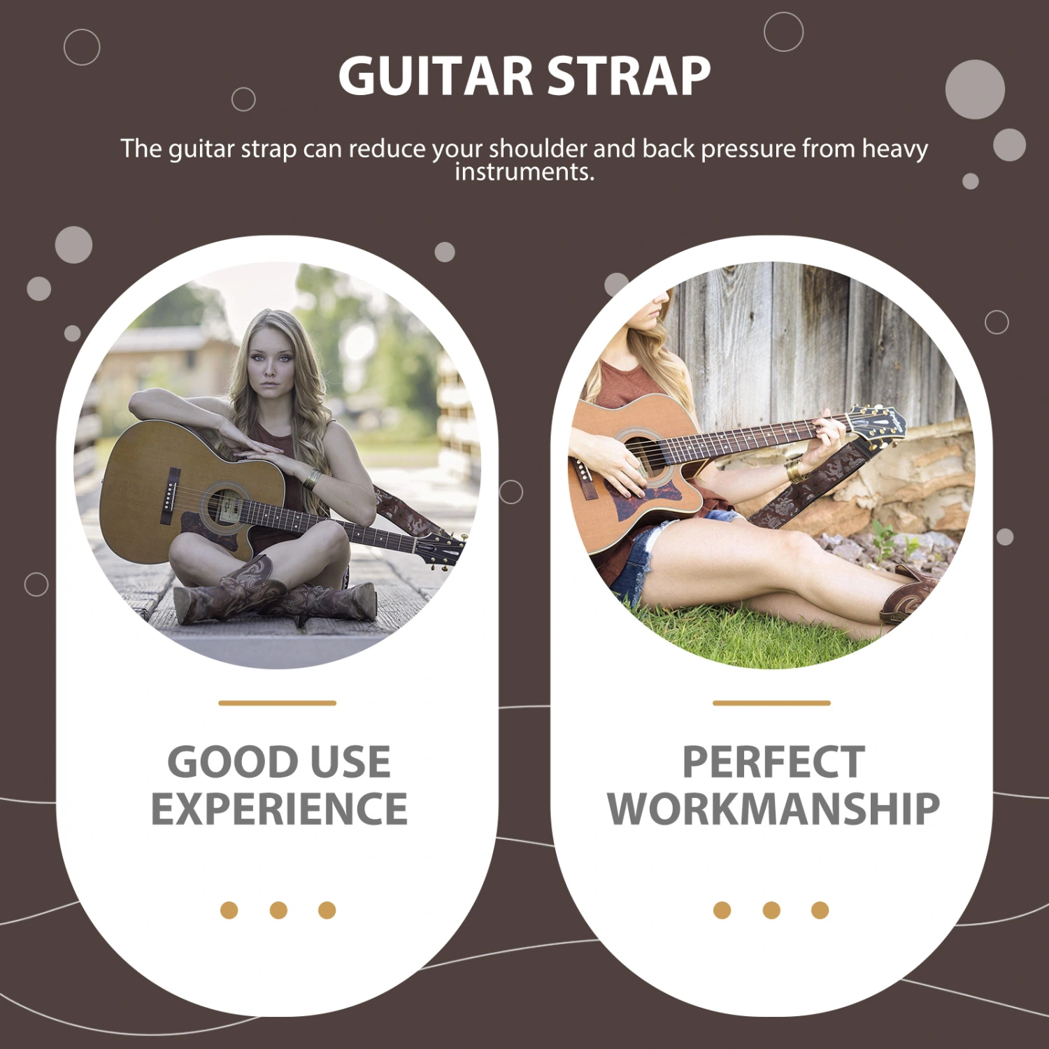 1Pc Stylish Electric Guitar Belt Embossing Guitar Strap Chic Guitar Accessory