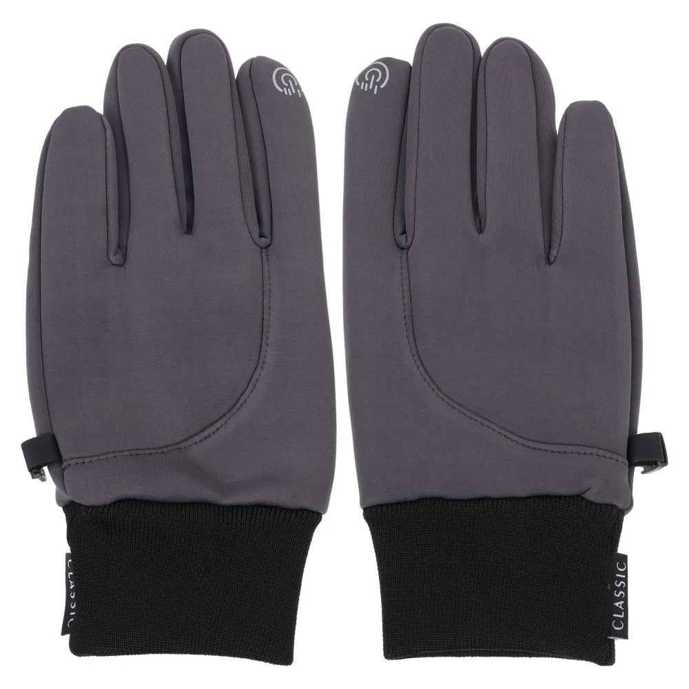 1 Pair of Practical Cycling Gloves Shock-absorption Full Finger Gloves (Grey)