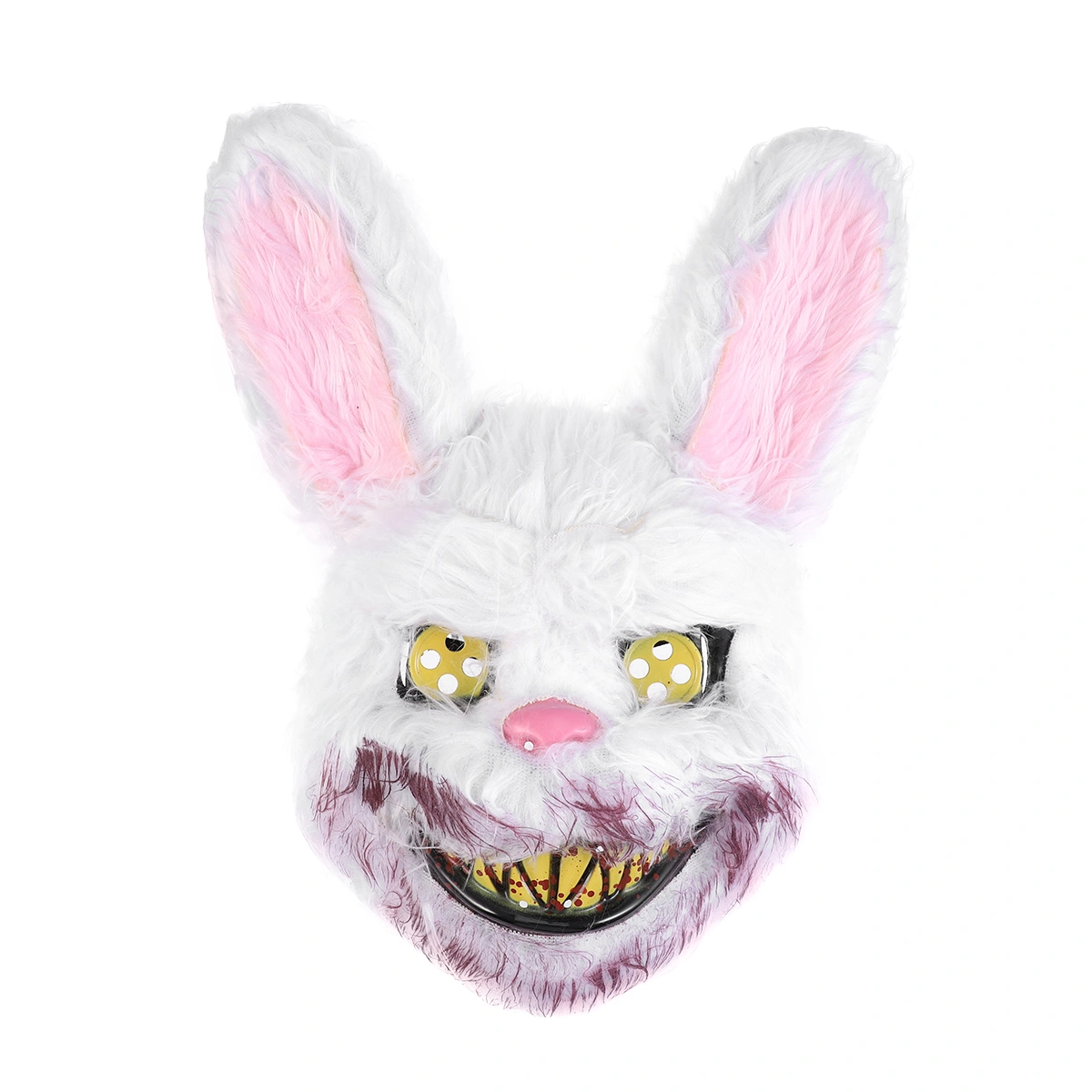 Scary Bloody Rabbit Mask Costume Prop Mask Dress-up Accessory for Halloween Masquerade Cosply Costume Party Performance