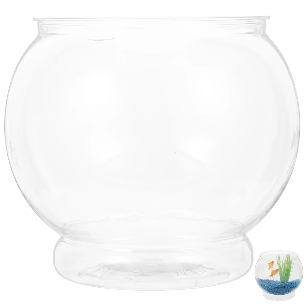 Plastic Fish Bowl Small Fish Tank Desktop Fish Tank Clear Round Fish Bowl Golden Fish Tank