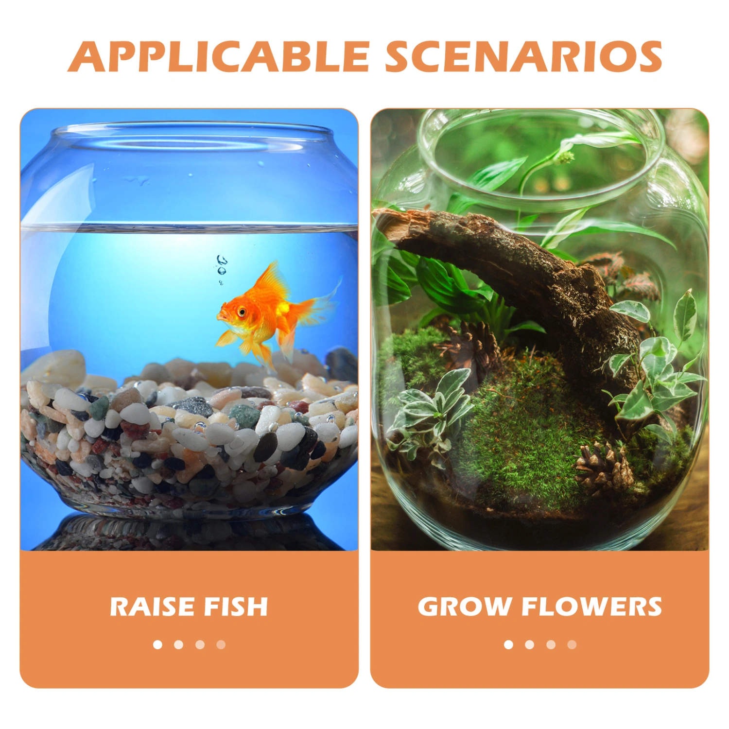 Plastic Fish Bowl Small Fish Tank Desktop Fish Tank Clear Round Fish Bowl Golden Fish Tank
