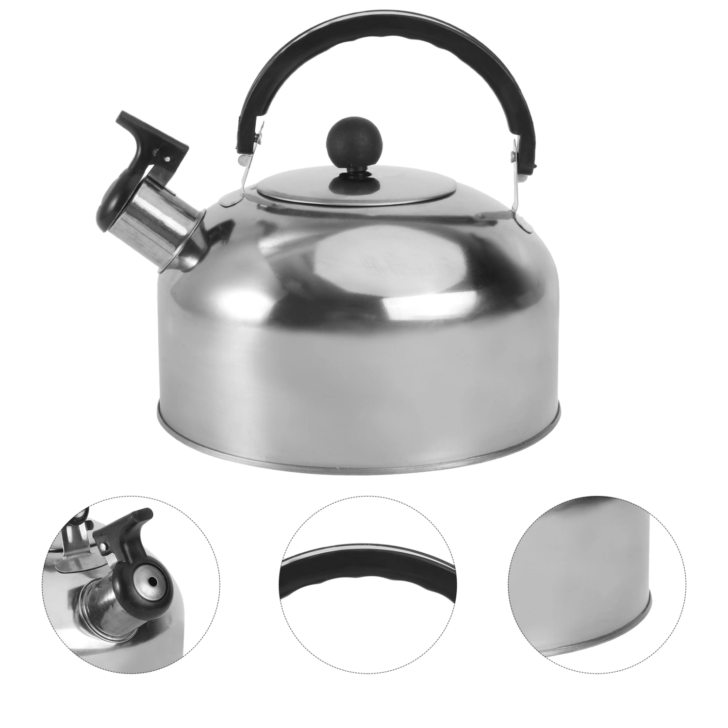 Stainless Steel Water Kettle Flat Bottom Water Kettle Induction Cooker Kettle(About 2L)