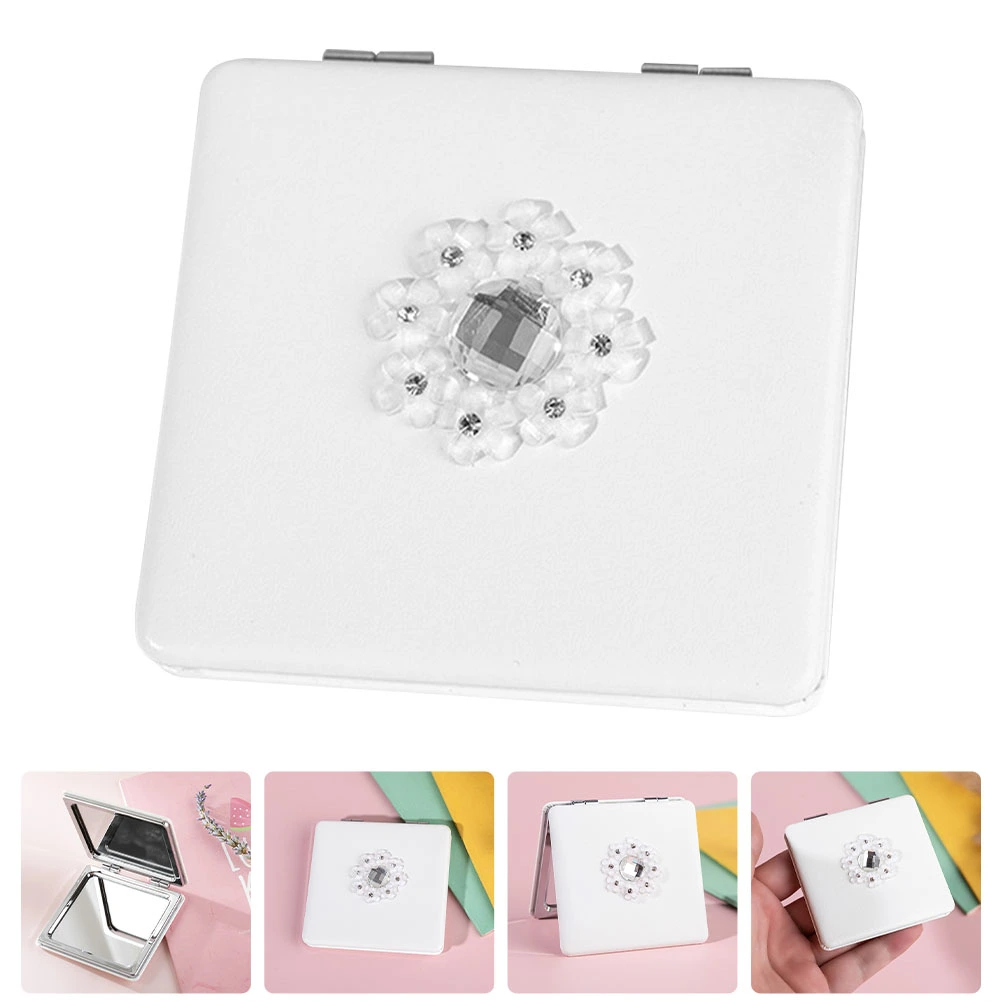 Mini Mirror Make-up Mirror Mini Daisy Double Fold Make-up Mirror for Women