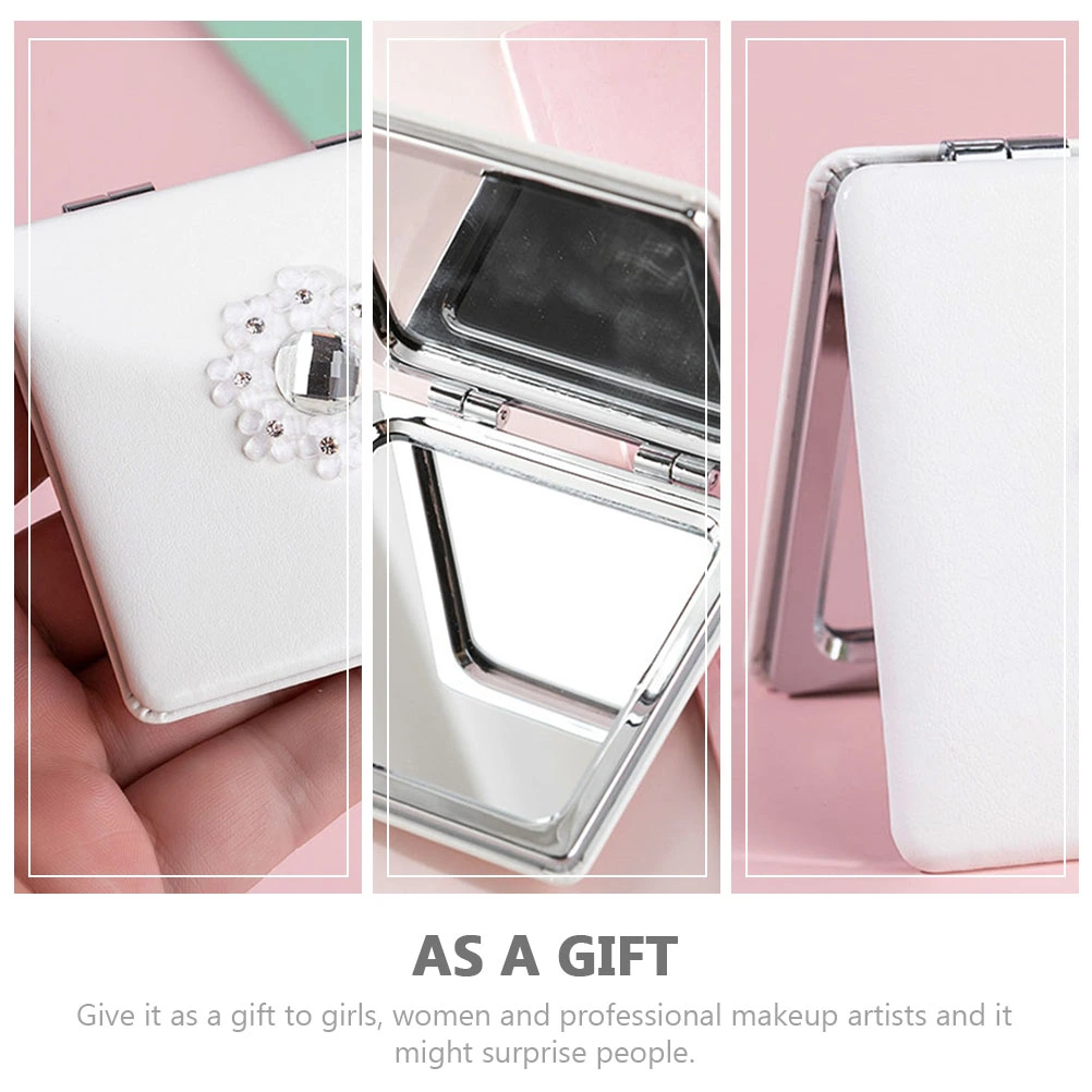 Mini Mirror Make-up Mirror Mini Daisy Double Fold Make-up Mirror for Women