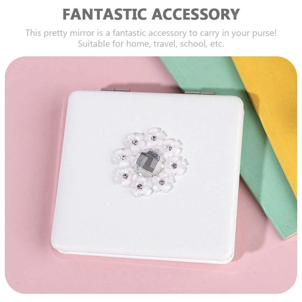 Mini Mirror Make-up Mirror Mini Daisy Double Fold Make-up Mirror for Women
