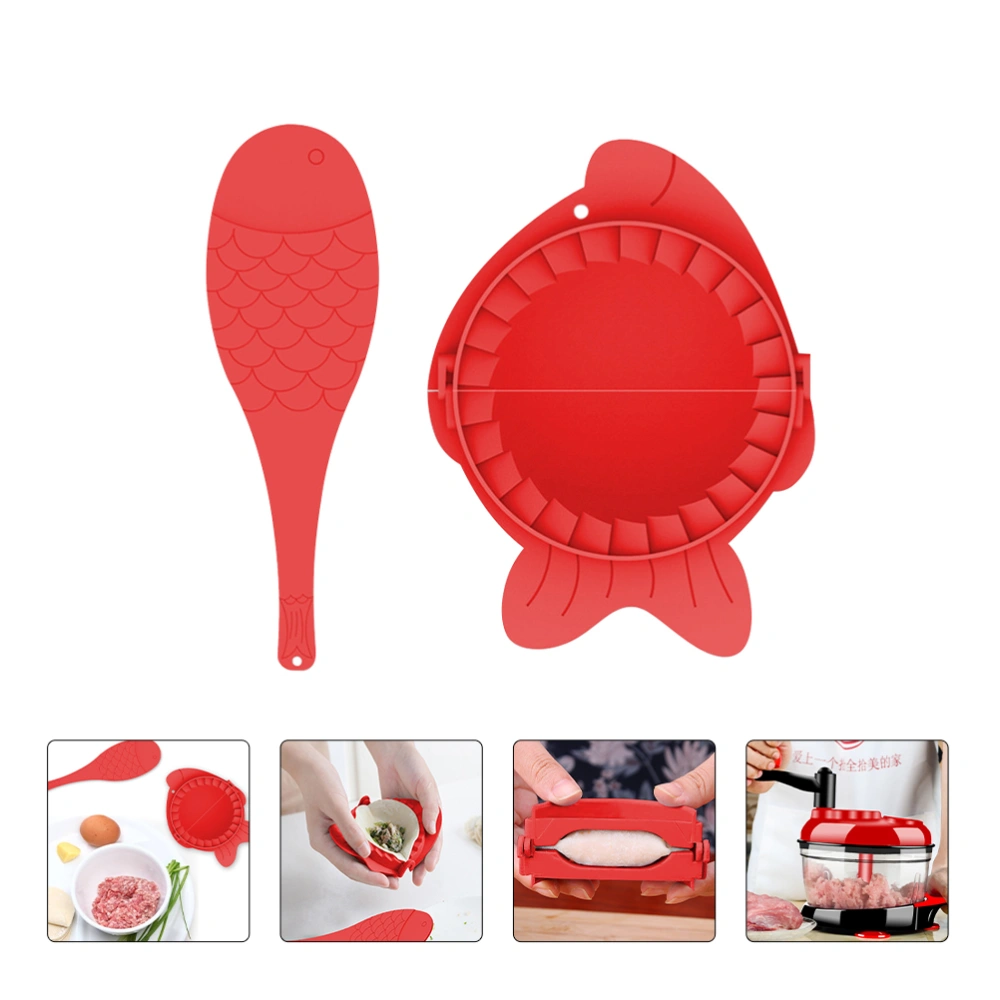 2 Sets Dumplings Maker Molds with Spoons Dumplings Making Tools Kitchen Gadget