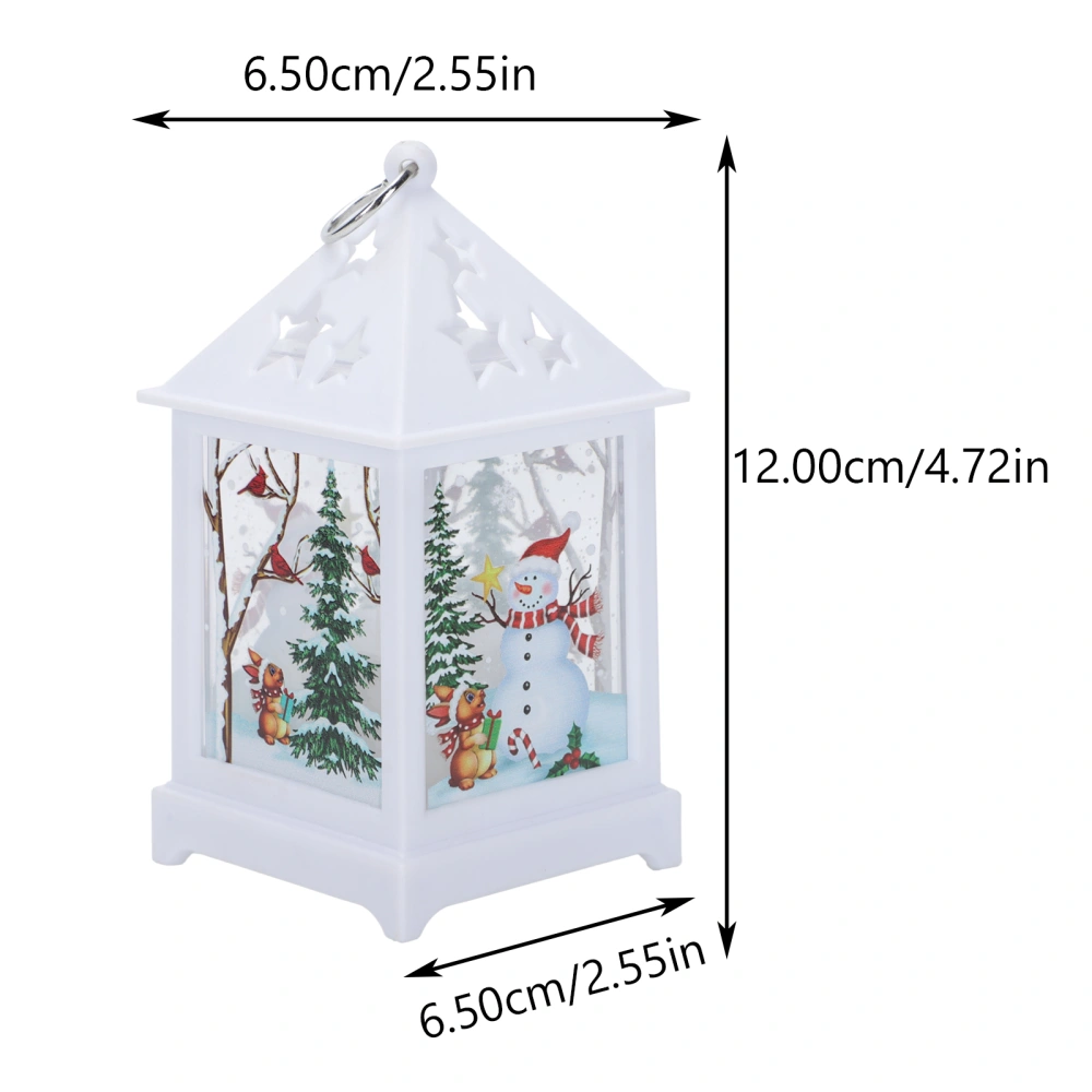 2pcs Christmas Decors Luminous Small House Adornments Decorative Storm Lanterns