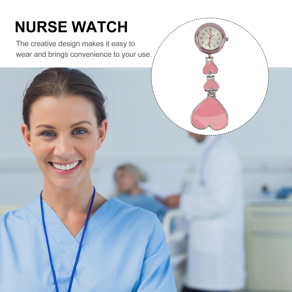 1pc Love-shaped Nurse Pocket Watch Professional Hanging Watch Portable Watch