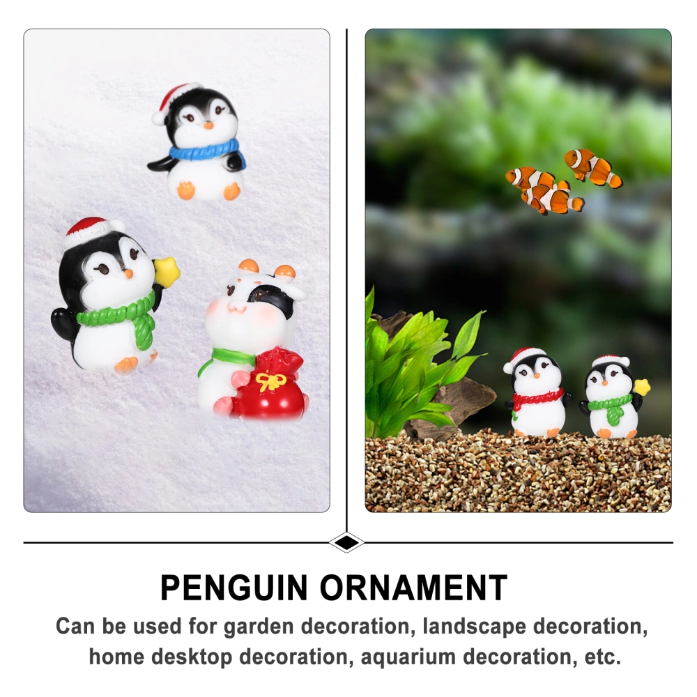 5pcs Home Decorations Penguin Micro Landscape Bonsai Animal Resin Ornaments