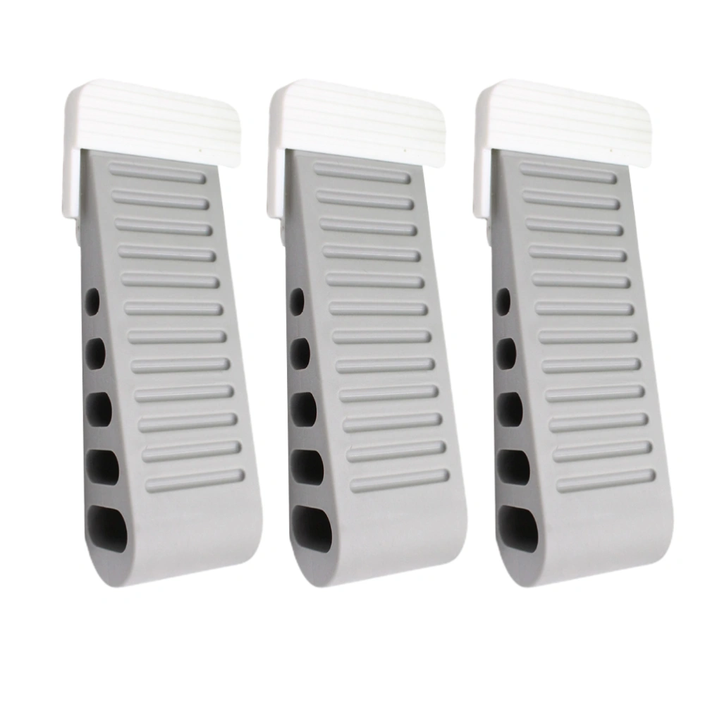 3pcs Anti-slip Rubber Door Stopper Door Protective Wedge Door Holder for Home Hotel