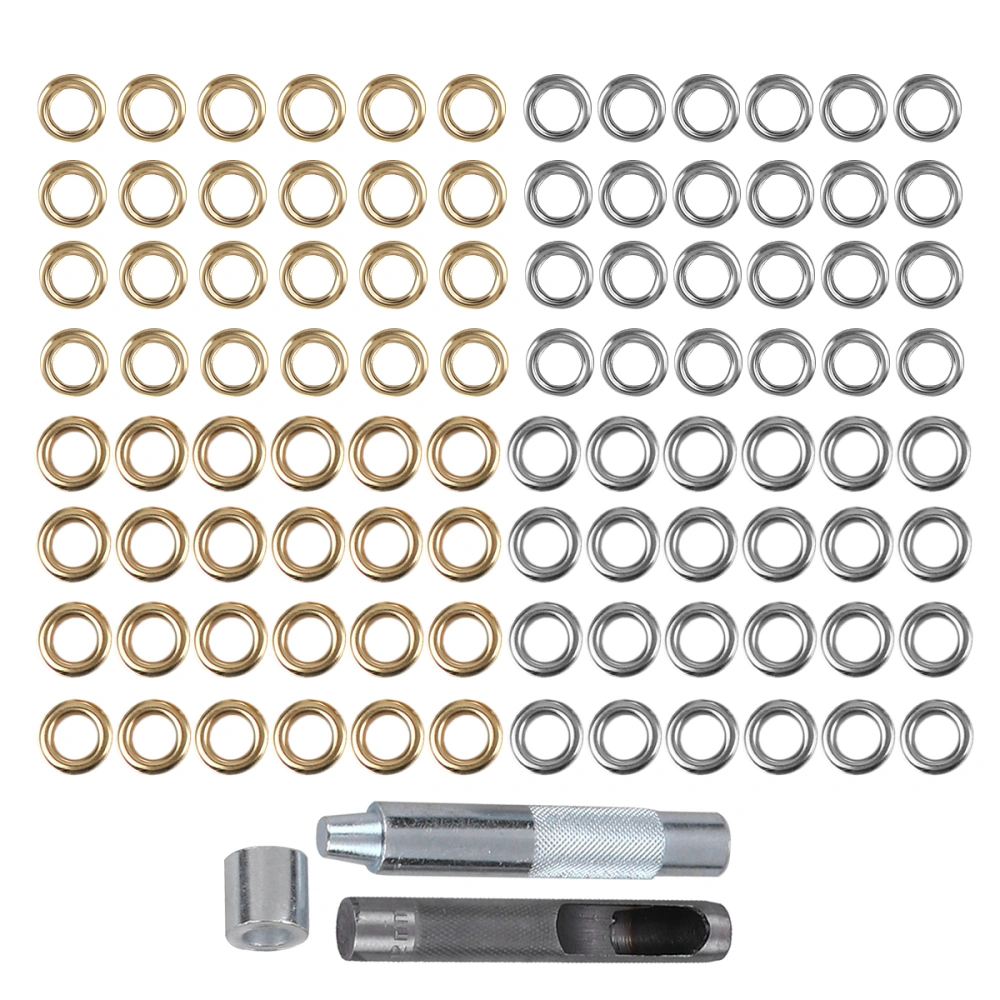 1 Box of DIY Grommet Tools 12MM Inner Diameter Metal Grommets Eyelets with Installation Tools for Curtain Clothing Leather