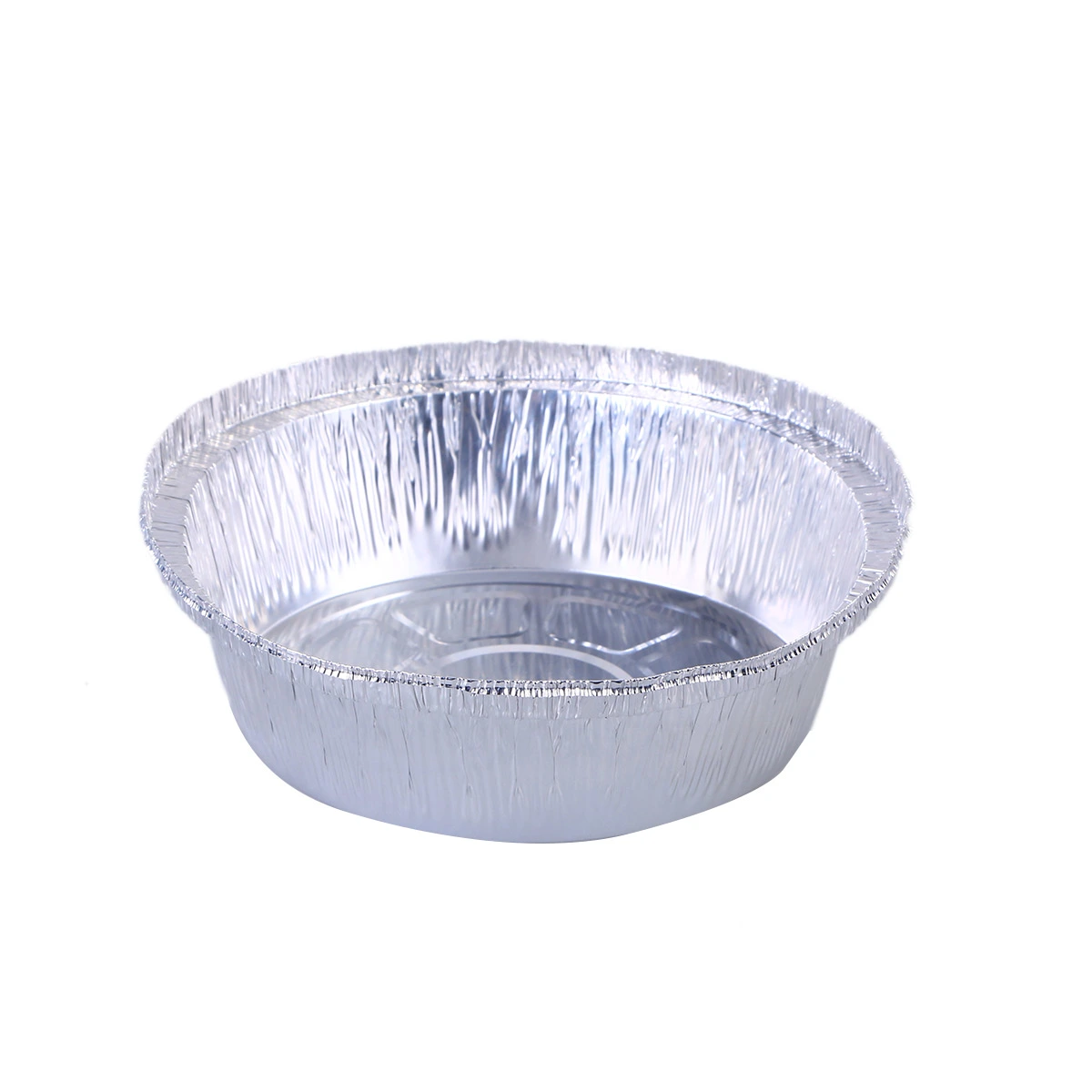 10pcs 6 Inch Round Shape Disposable Durable Aluminum Foil Plate Take Out Pans for Meals Prep, Pies, Cakes, Meats (No Lids)