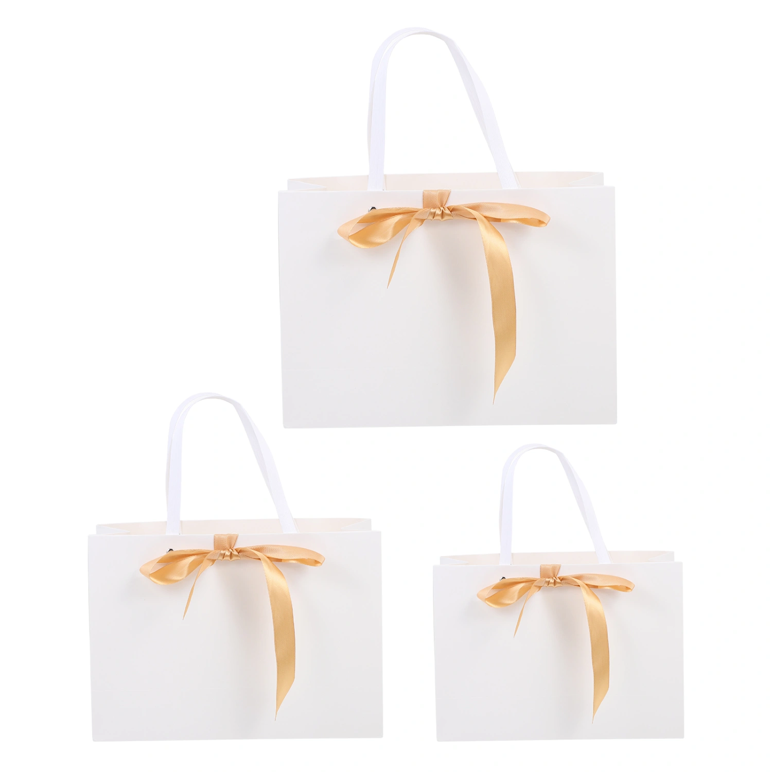 3pcs Paper Bags Handheld Female Shopping Bags Party Bags Retail Handle Bags