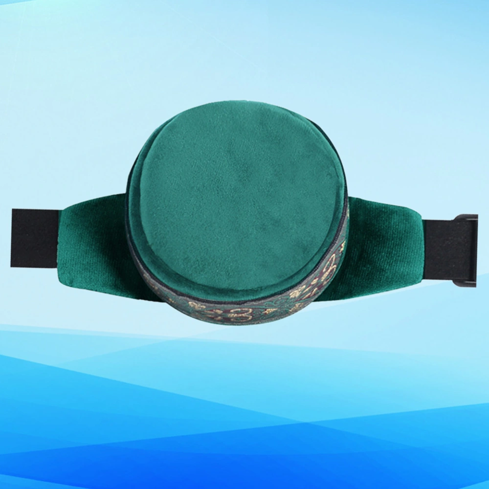 1 Set of Smokeless Moxibustion Box Single Moxa Holder Moxa Massages Box Green (Cloth Cover and Copper Box)