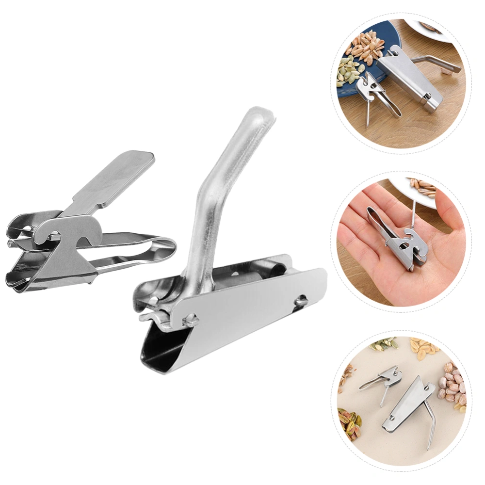 2 Pcs Stainless Steel Pine Nut Plier Practical Pine Nut Peanut Sheller