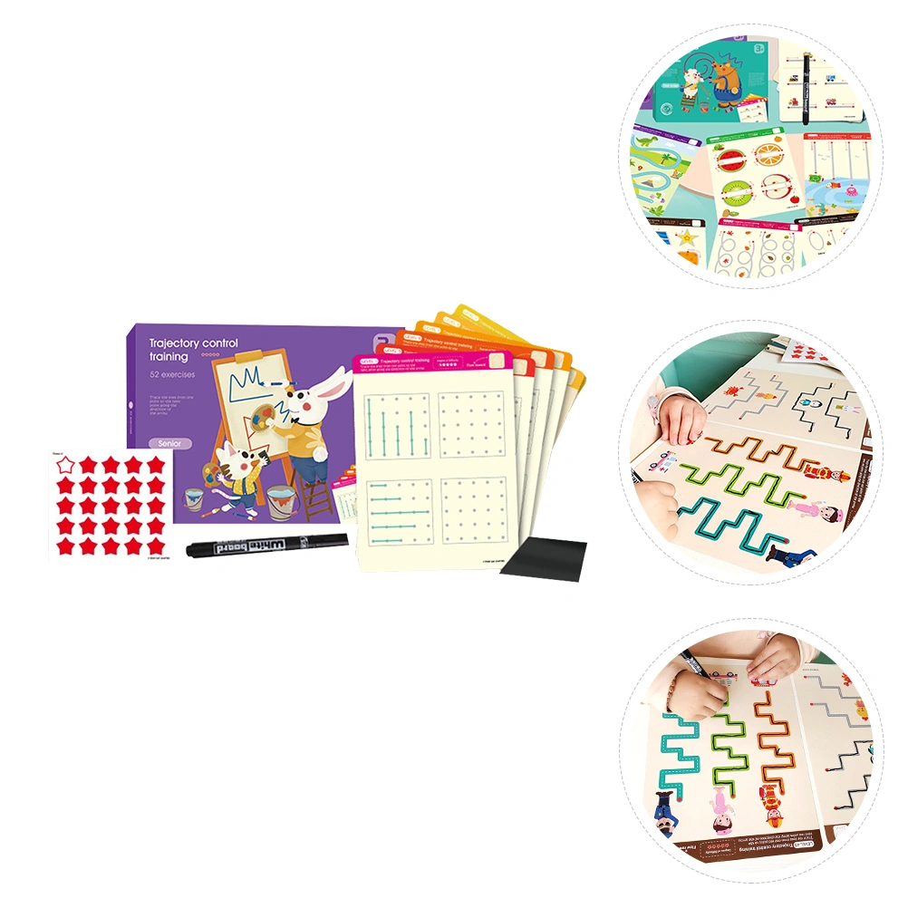 1 Set Line Drawing Training Toy Pen Control Training Copybook Educational Toy