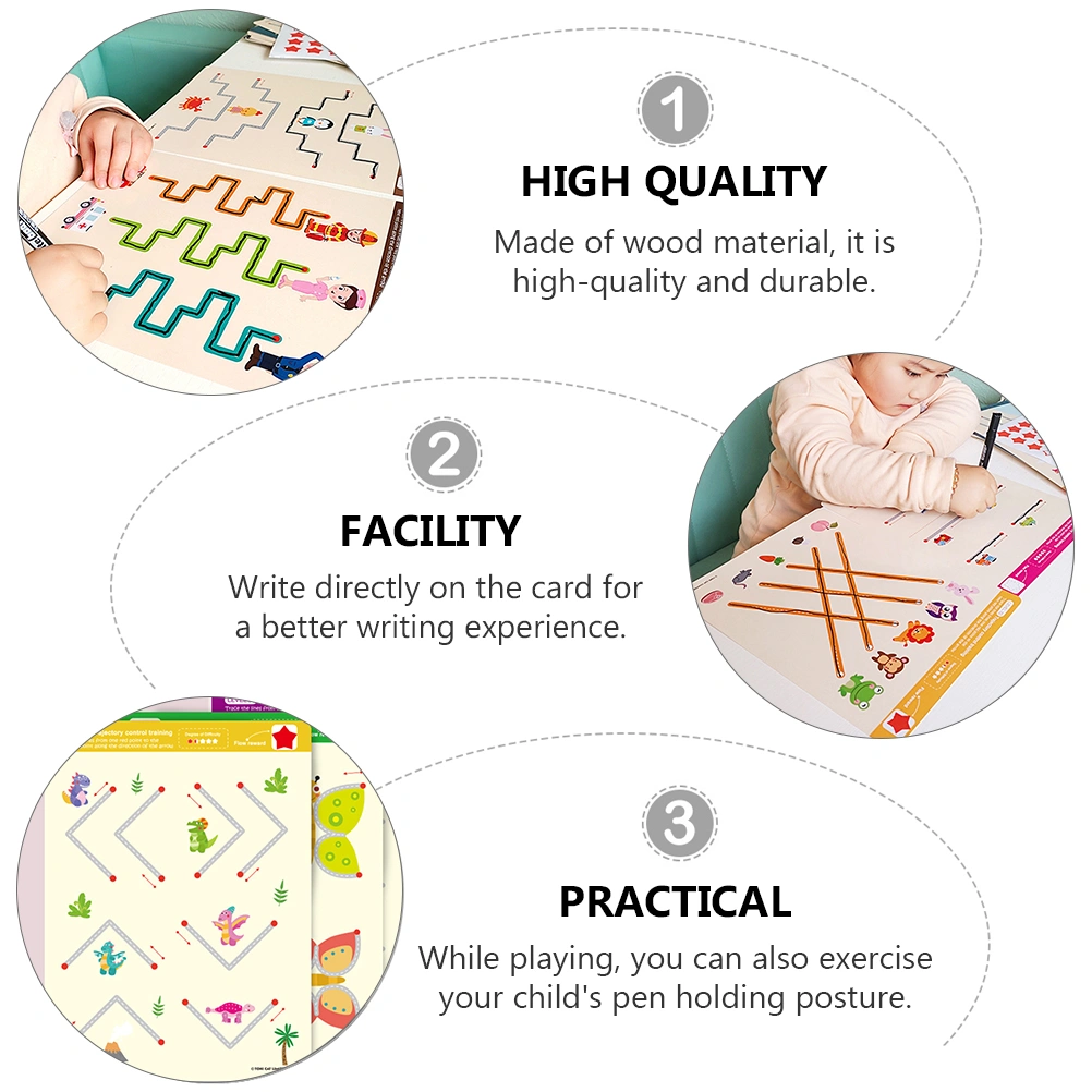 1 Set Line Drawing Training Toy Pen Control Training Copybook Educational Toy