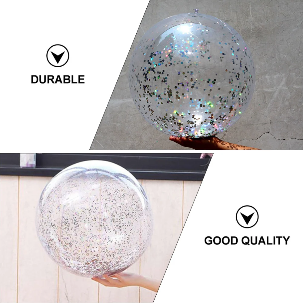 1PC Inflatable Transparent Beach Ball PVC Inflatable Ball Water Playing Toy