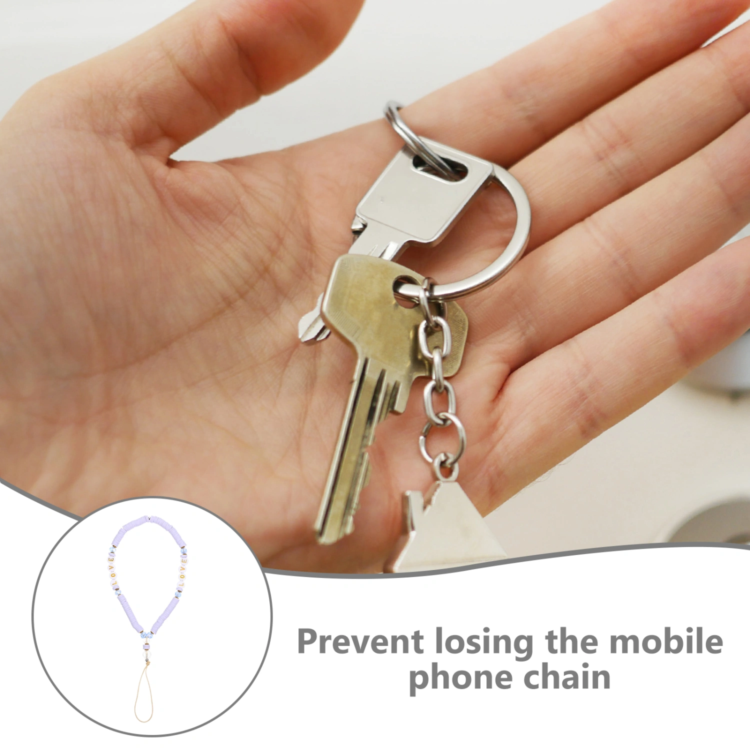  Decorative Polymer Clay and Crystal Cellphone Chain Phone Lanyard Camera Hanging Rope