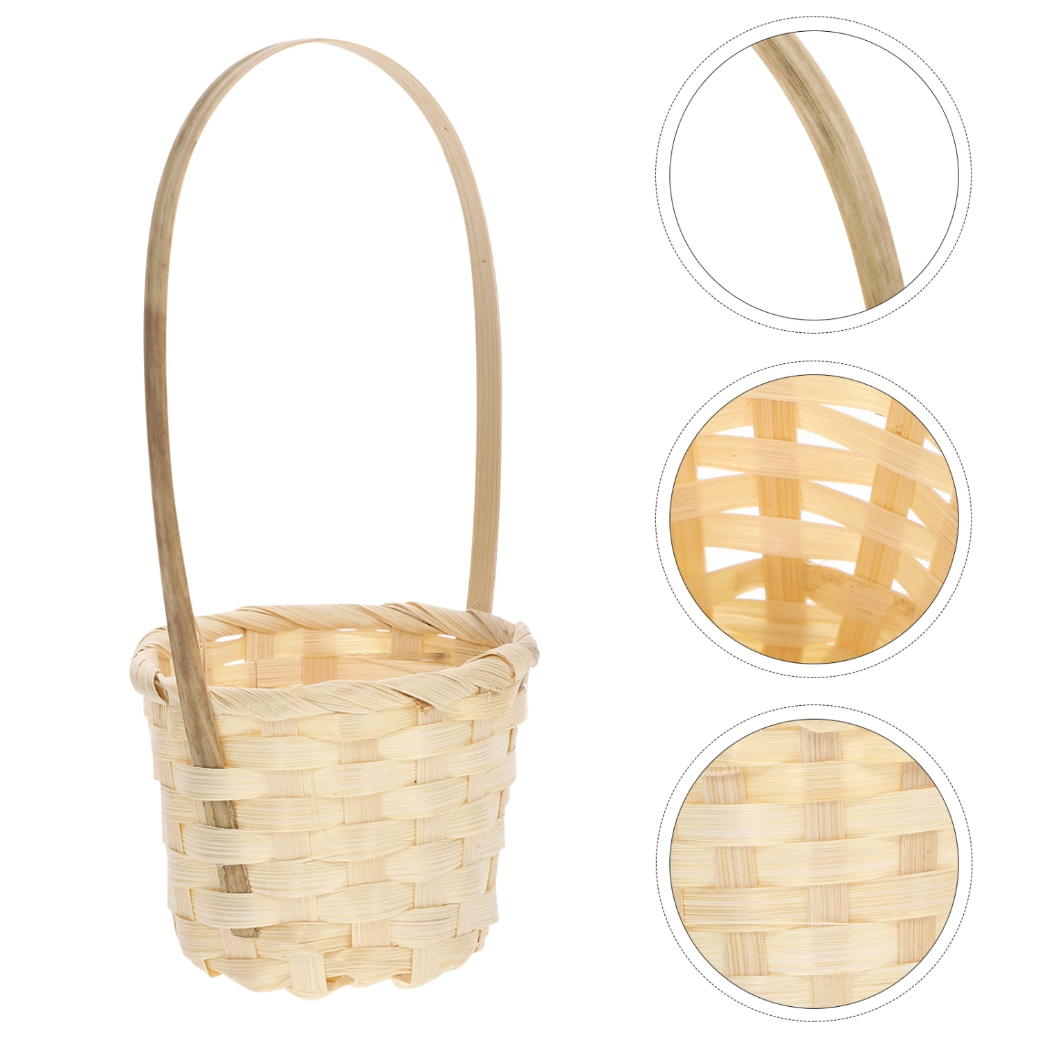 8pcs Handheld Storage Basket Gift Storage Basket Woven Flower Basket Picnic Basket