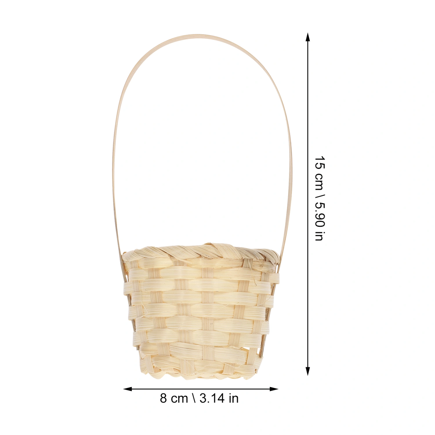 8pcs Handheld Storage Basket Gift Storage Basket Woven Flower Basket Picnic Basket