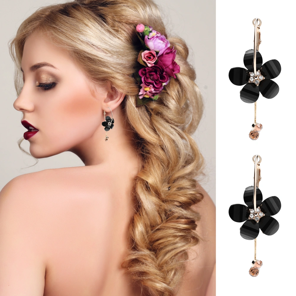 1 Pair Flower Earrings Exquisite Ear Dangle Elegant Earrings Girls Ear Jewelry