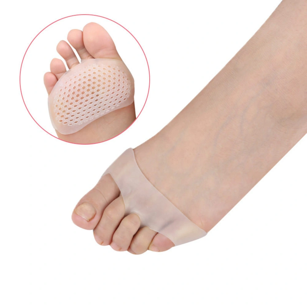 6 Pairs Honeycomb Forefoot Front Palm Pad Silicone Absorption Front Palm Pad (White)