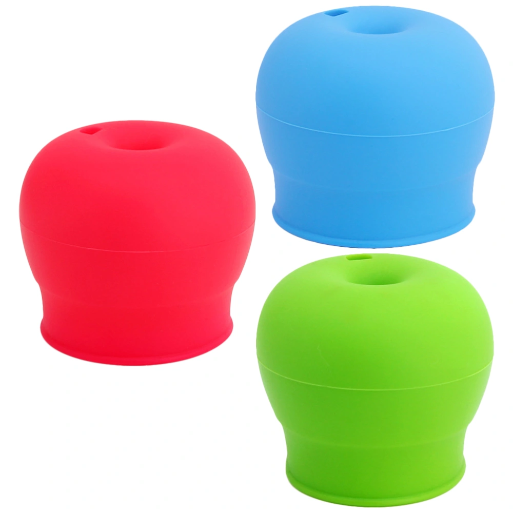 3pcs Water Bottle Cover Anti-choking Leak-proof Sippy Cup Cover Silicone Lid