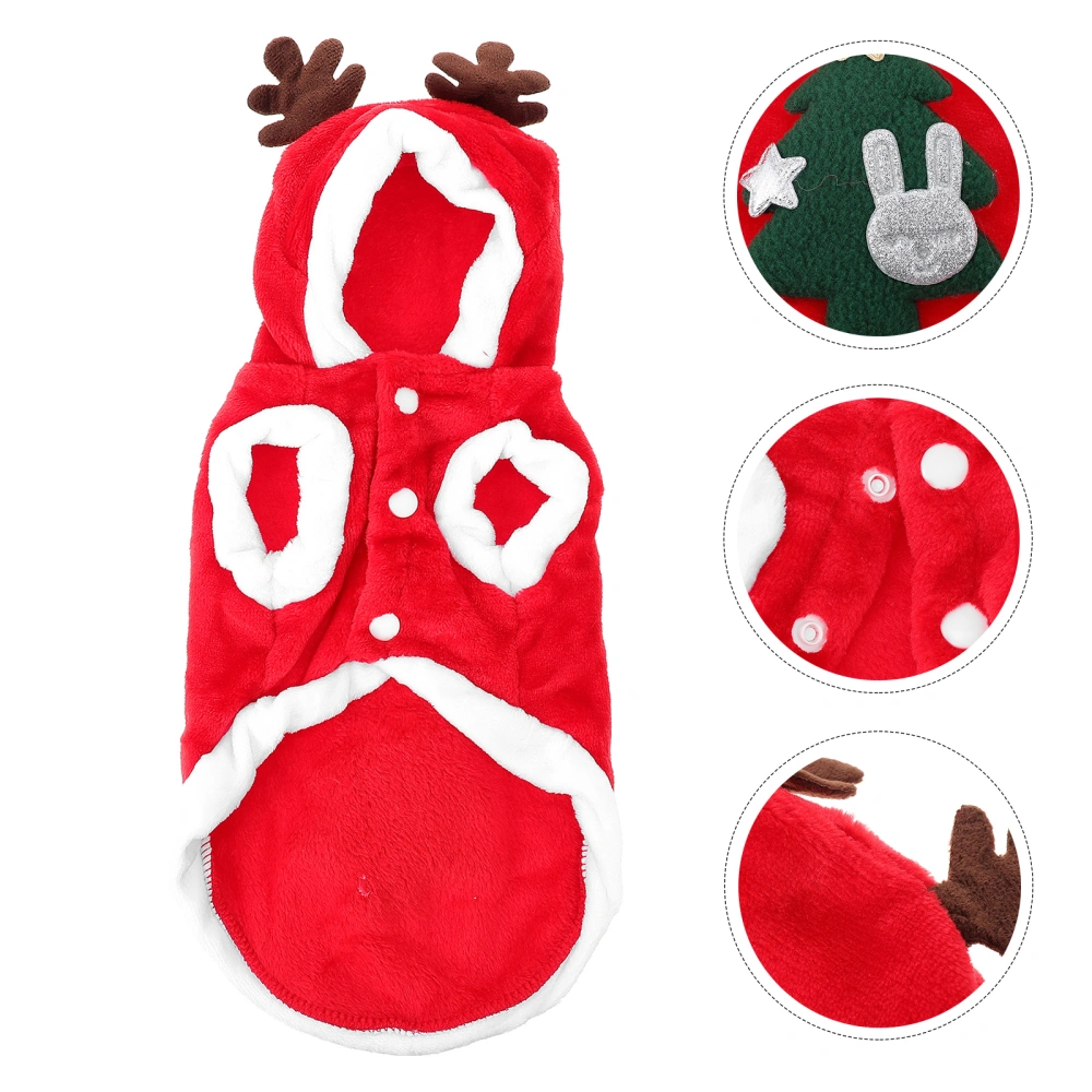 1Pc Christmas Style Pet Garment Decorative Pet Cosplay Costume Cold-proof Pet Clothes