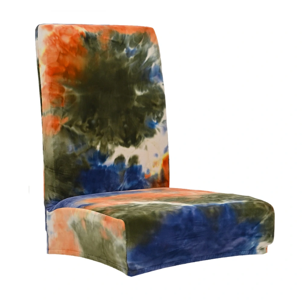 Polyester Chair Backrest Seat Protective Cover Tie Dye Pattern Chair Cover