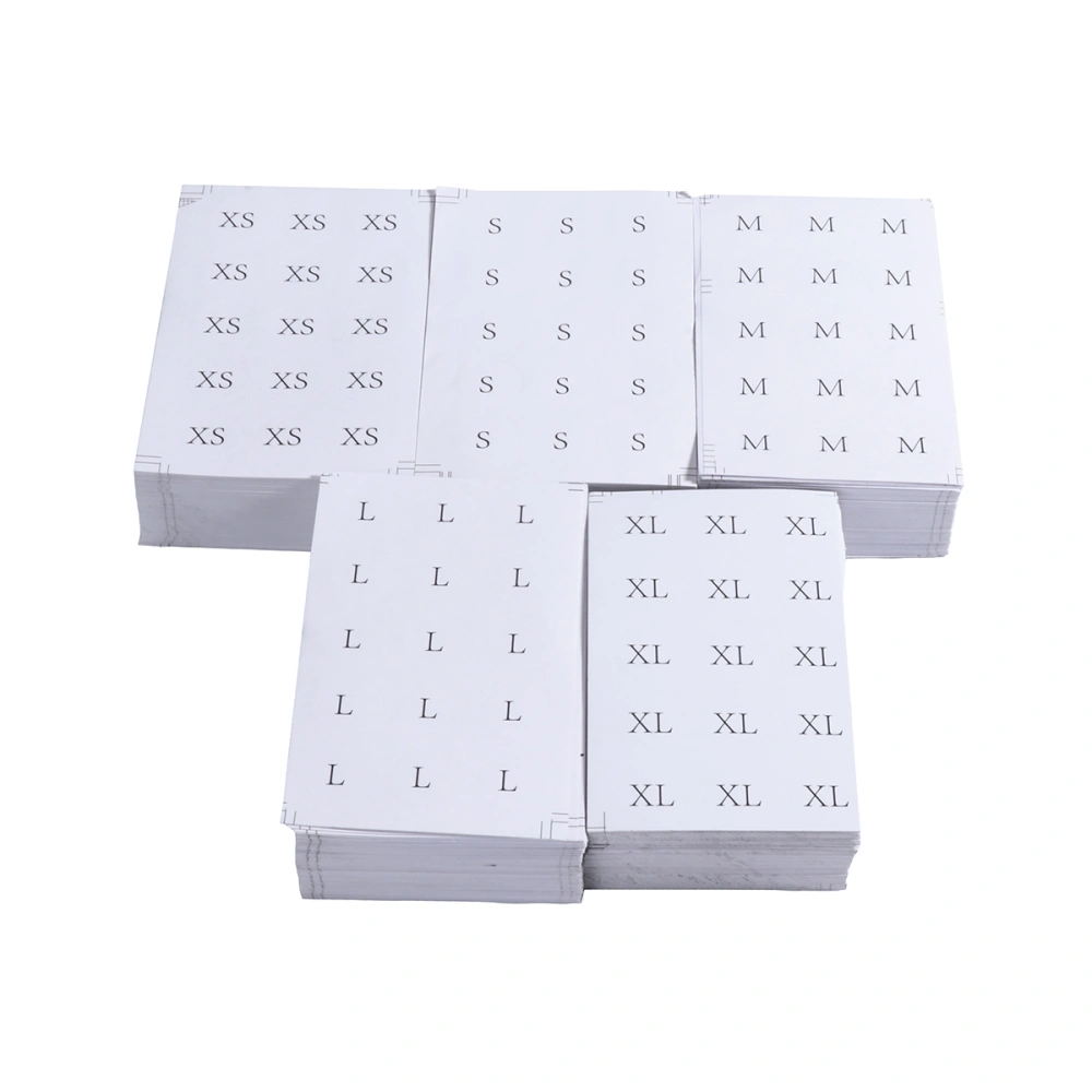 10000Pcs 1.5cm Clothing Size Label Round Sticker Size Code Size Decals for Clothes Shoes Hats (XS/S/M/L Each 2000Pcs)