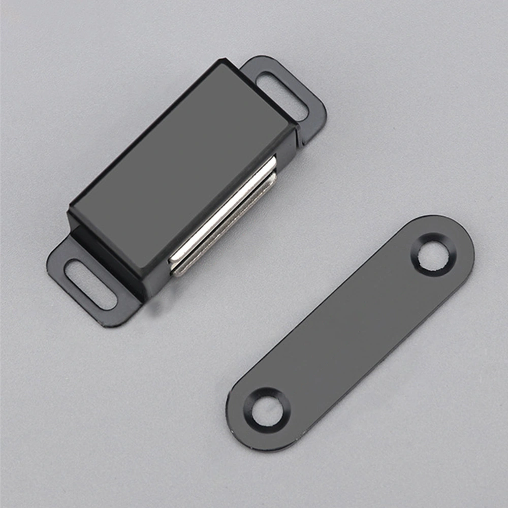 2pcs Stainless Steel Strong Magnetic Door Magnet Door Magnet Catch (Black)