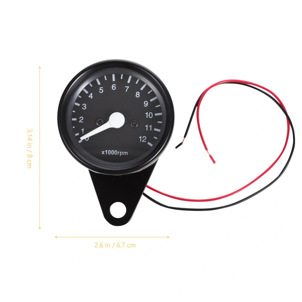 Motorcycle Tachometer 12000RPM Backlit Motorcycle Speed Meter Motorbike Gauge