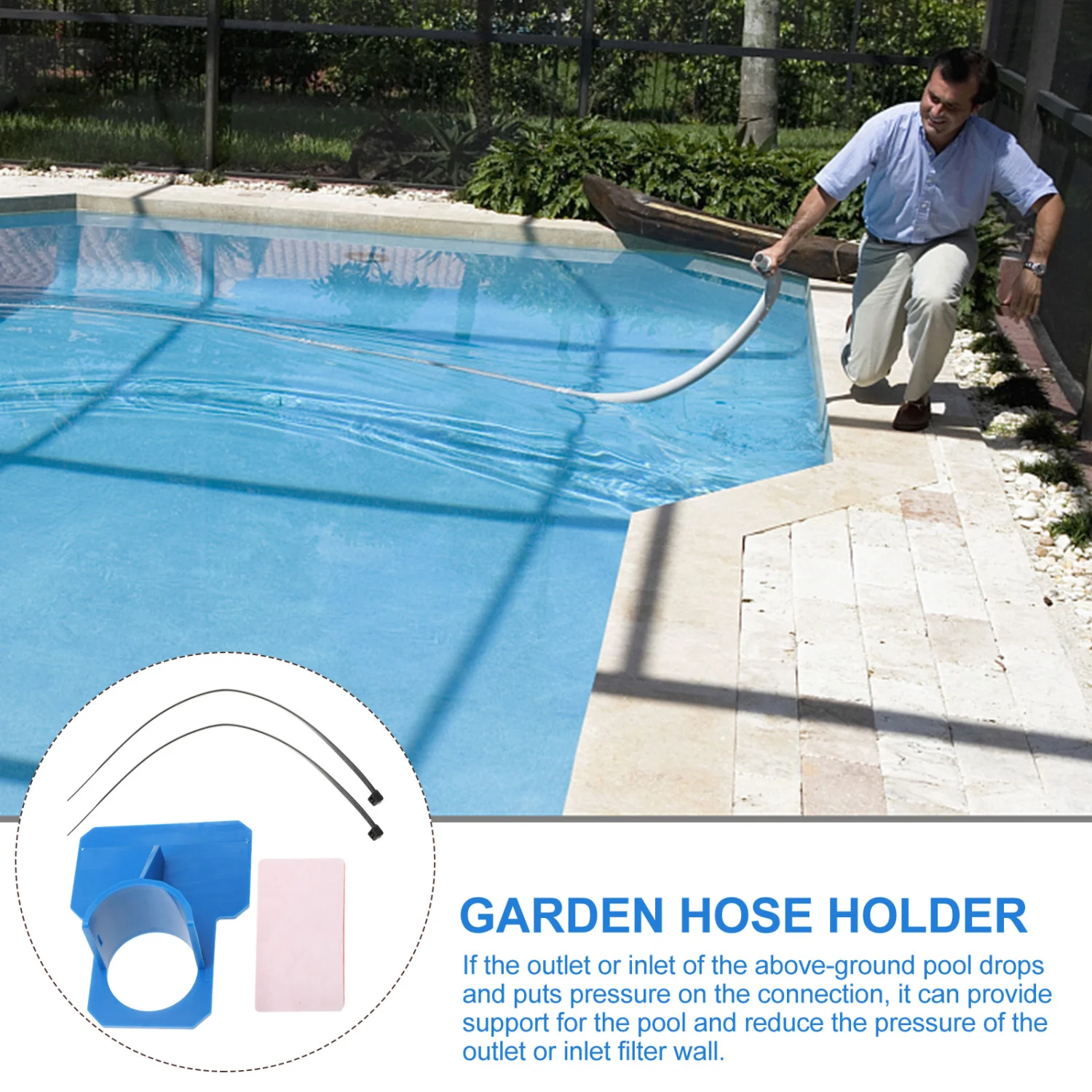 Pool Support Bracket Swimming Pool Pipe Holder Blue Pipe Holder for Home