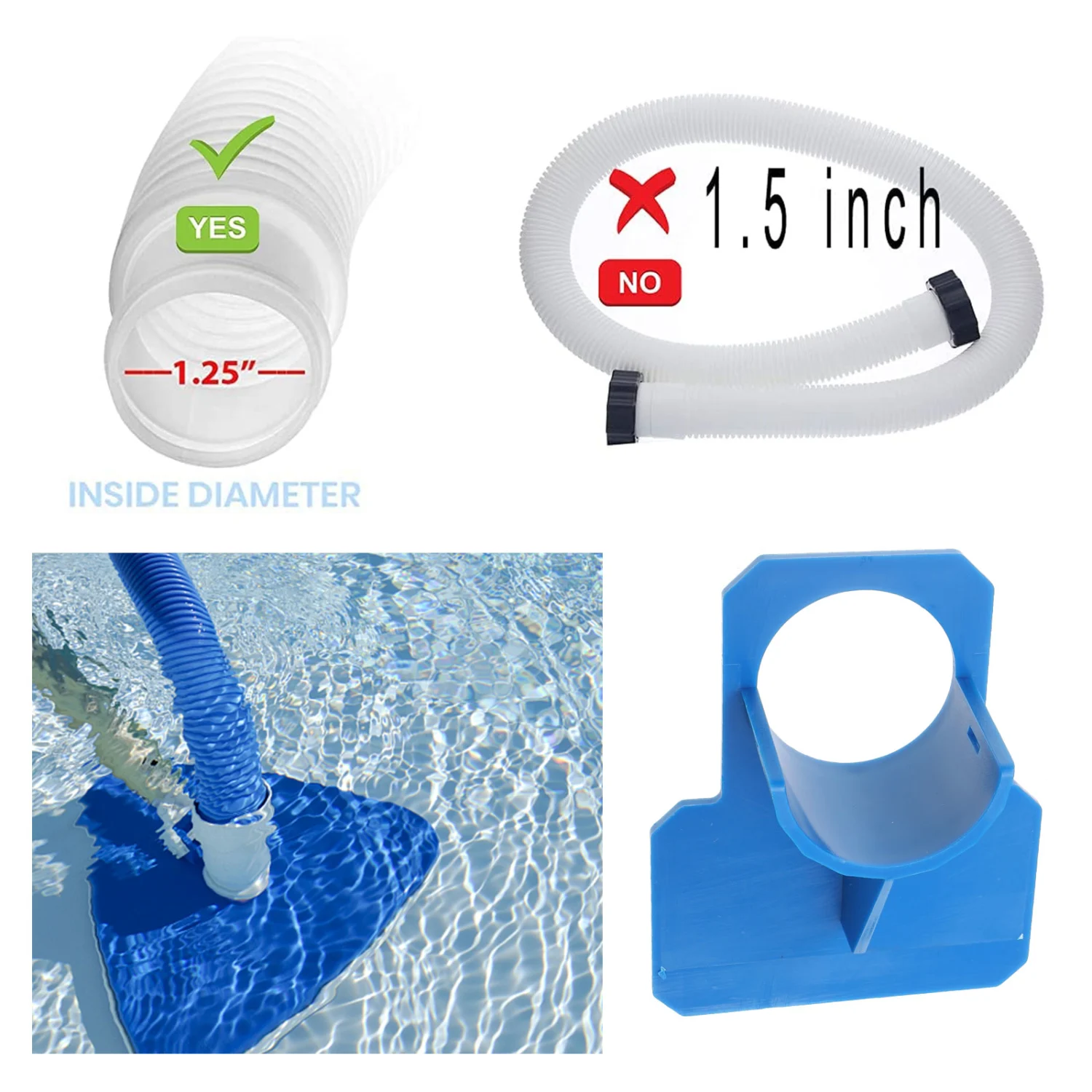 Pool Support Bracket Swimming Pool Pipe Holder Blue Pipe Holder for Home