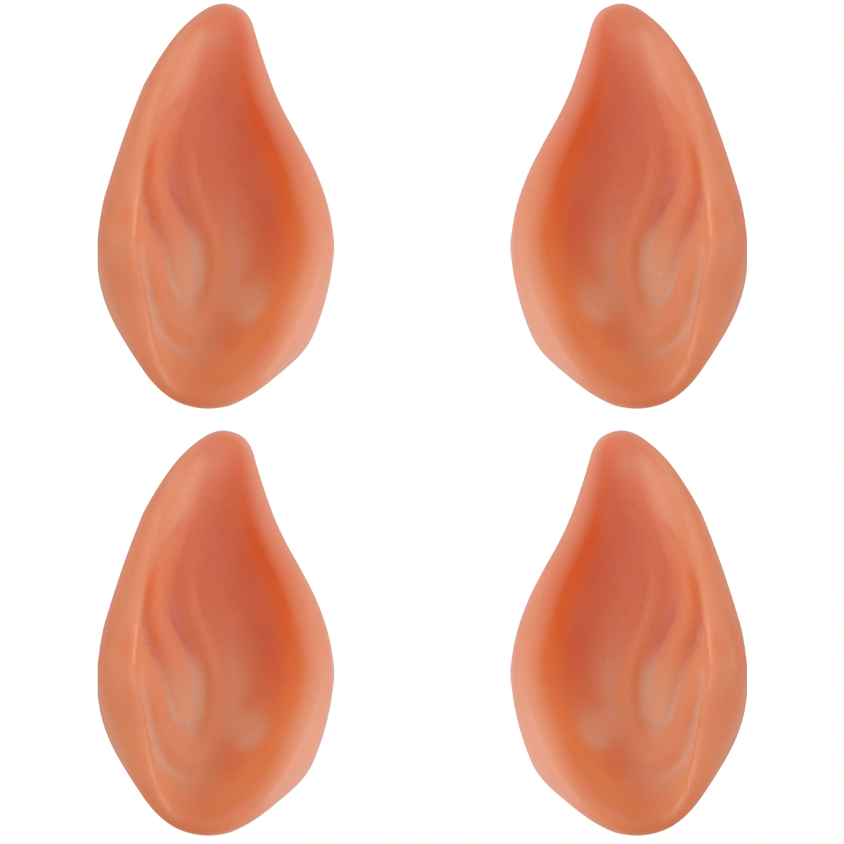 2 Pairs Halloween Fake Ear Simulated Ear Adornment False Ears Fake Cosplay Ornament Halloween Party Props for Kids Children (Skin Color)