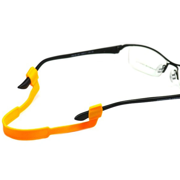 Durable Eyeglasses Sunglasses Glasses Anti-slip Elastic Silicone Headband Strap (Yellow)