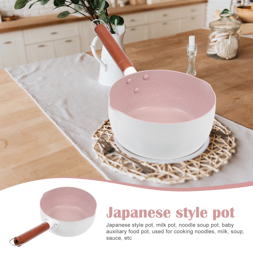 Japanese Style Cooking Pot Soup Pot Milk Pot Wooden Handle Pot Practical Baby Food Pot