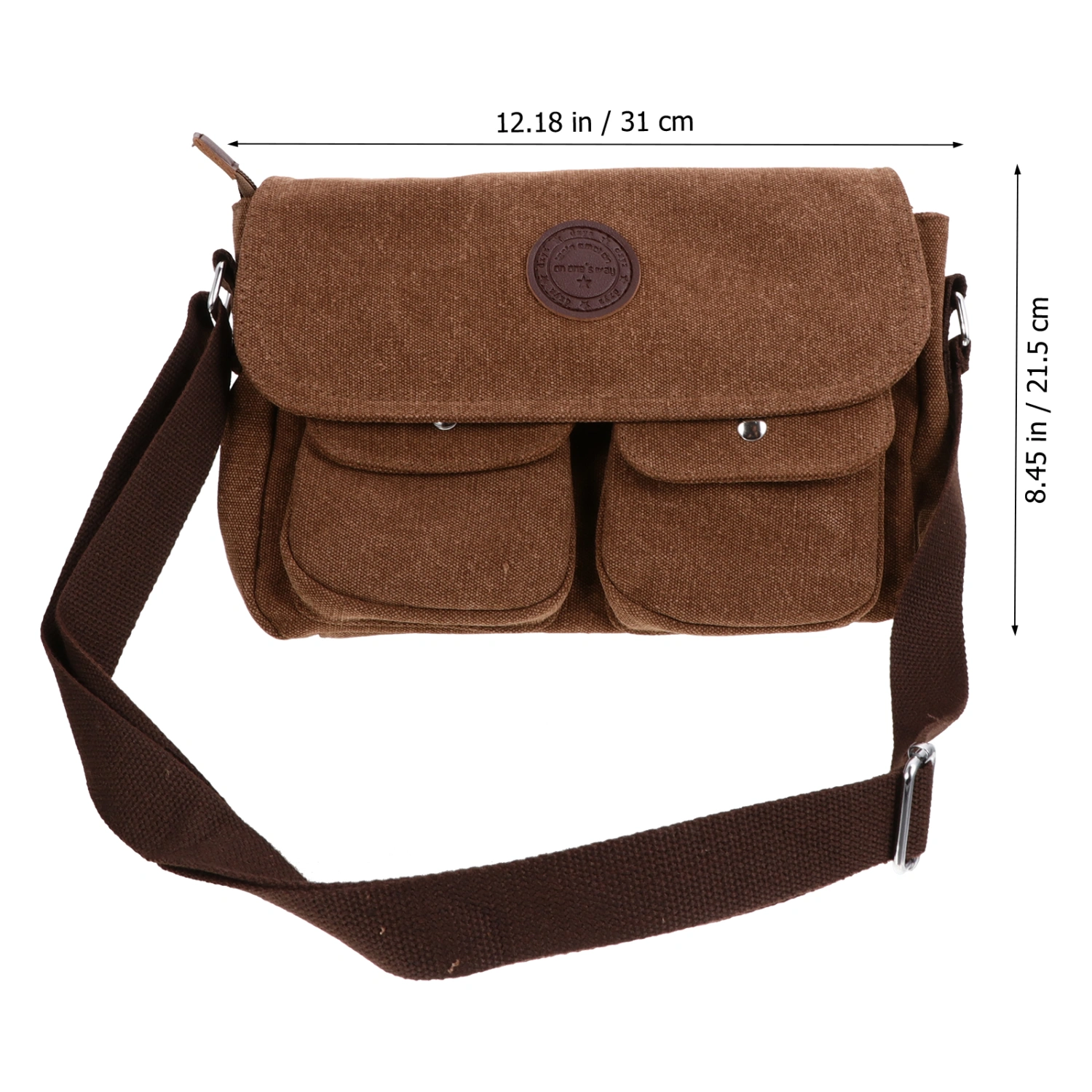 1pc Vintage Canvas Bag Casual Bag Men Single Shoulder Bag Male Messenger Bag