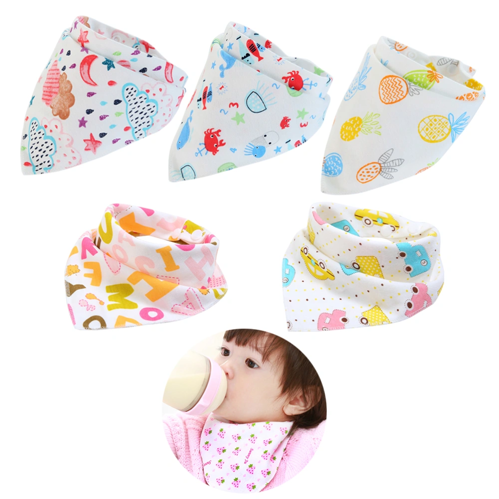 10pcs Baby Infants Bandana Drool Bibs Towels Teething Bibs Feeding Saliva Towels for Newborns Baby