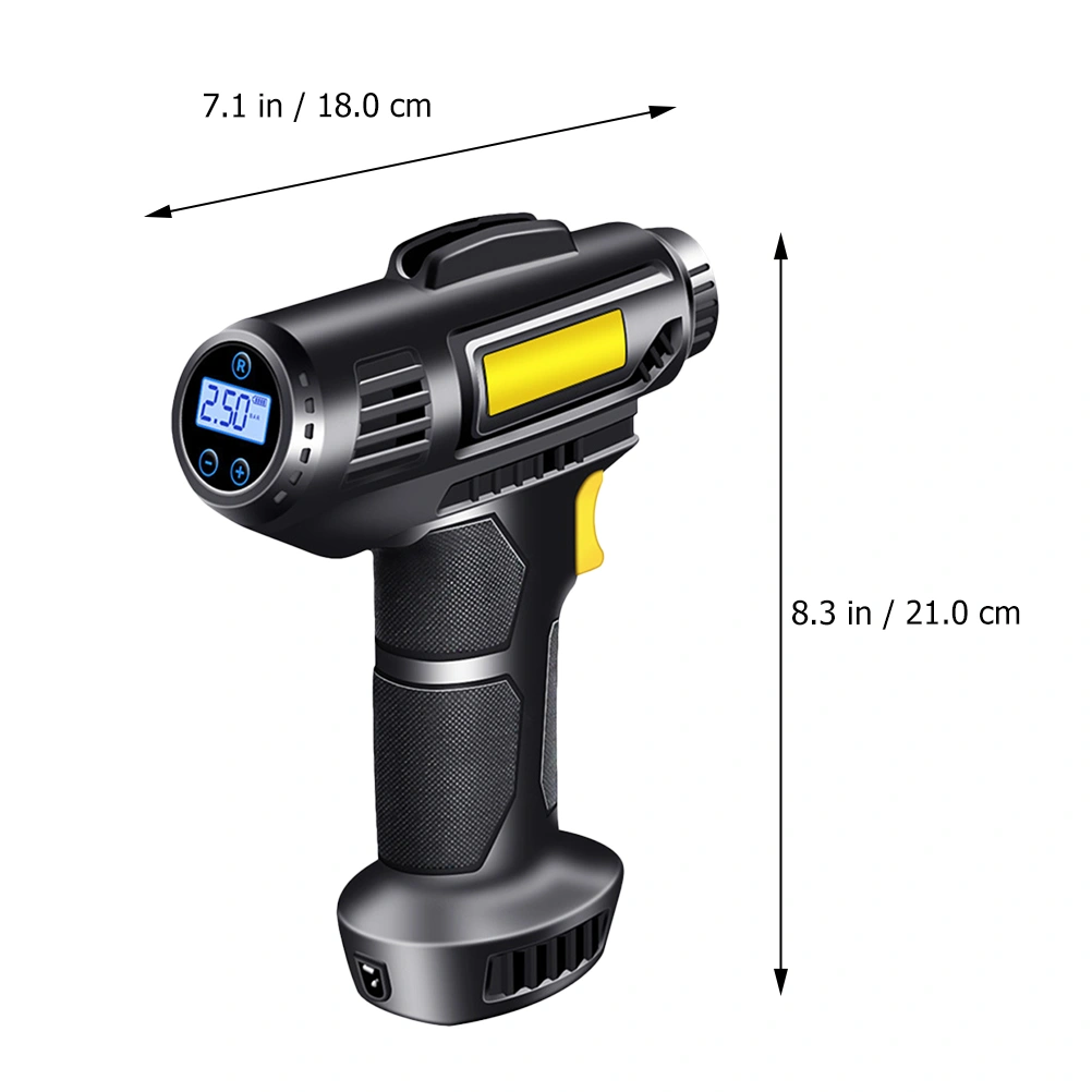 1 Set Rechargeable Car Air Pump Portable Inflatable Pump Automobile Tire Pump
